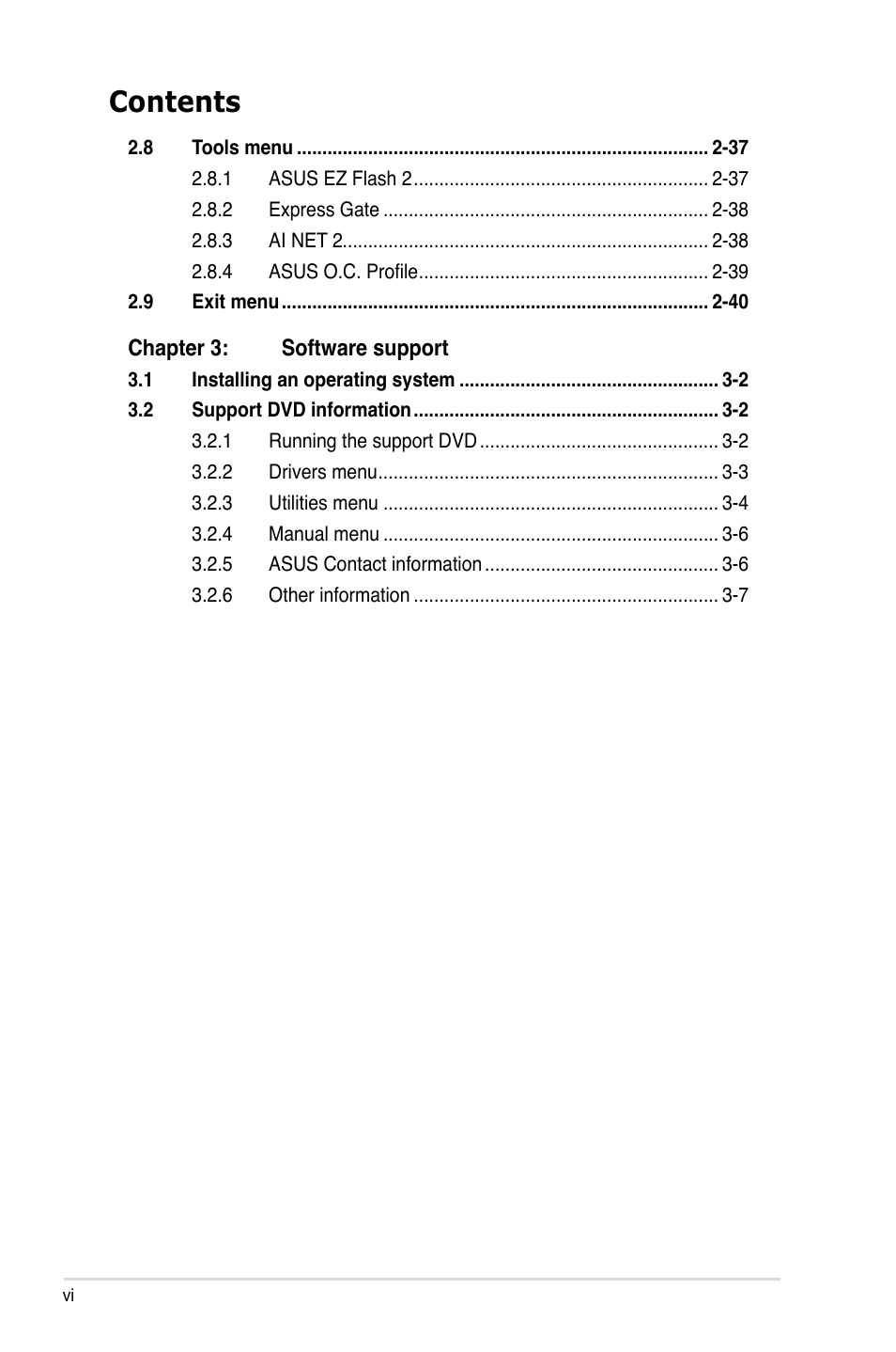 Asus P5Q SE PLUS User Manual | Page 6 / 100