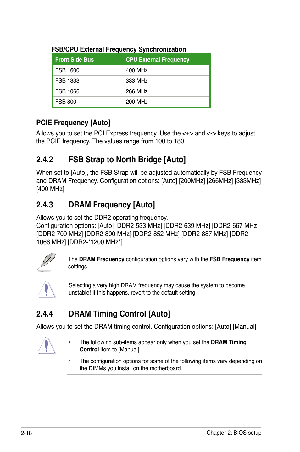 2 fsb strap to north bridge [auto, 3 dram frequency [auto, 4 dram timing control [auto | Asus P5Q SE PLUS User Manual | Page 70 / 100