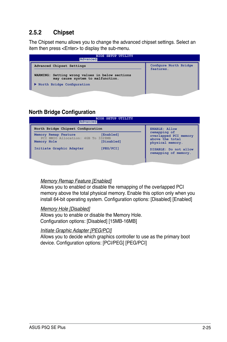 2 chipset, North bridge configuration | Asus P5Q SE PLUS User Manual | Page 77 / 100