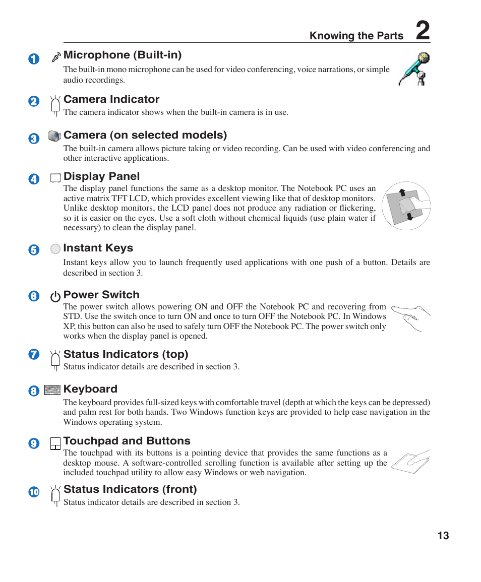 Asus Z96F User Manual | Page 13 / 73