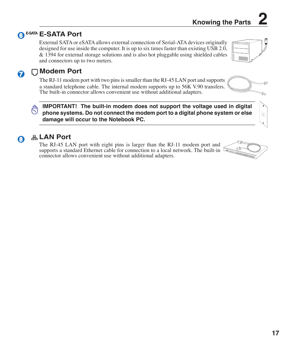 Asus Z96F User Manual | Page 17 / 73