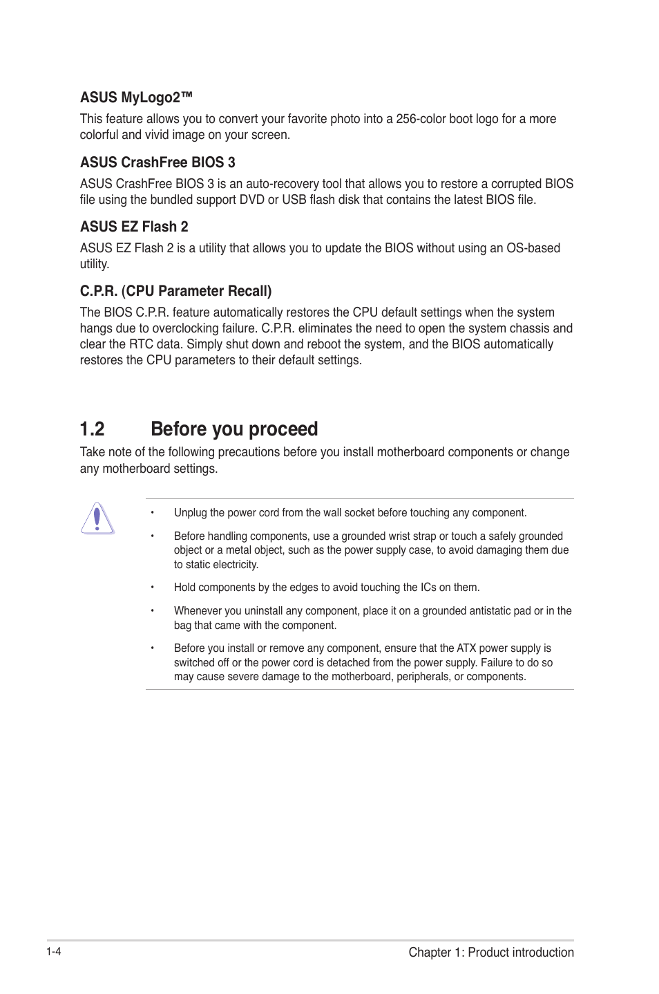 2 before you proceed, 2 before you proceed -4 | Asus F2A55-M User Manual | Page 16 / 84