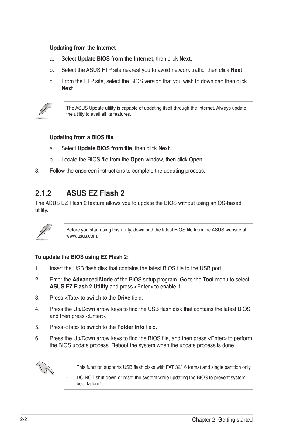 2 asus ez flash 2, Asus ez flash 2 -2 | Asus F2A55-M User Manual | Page 48 / 84