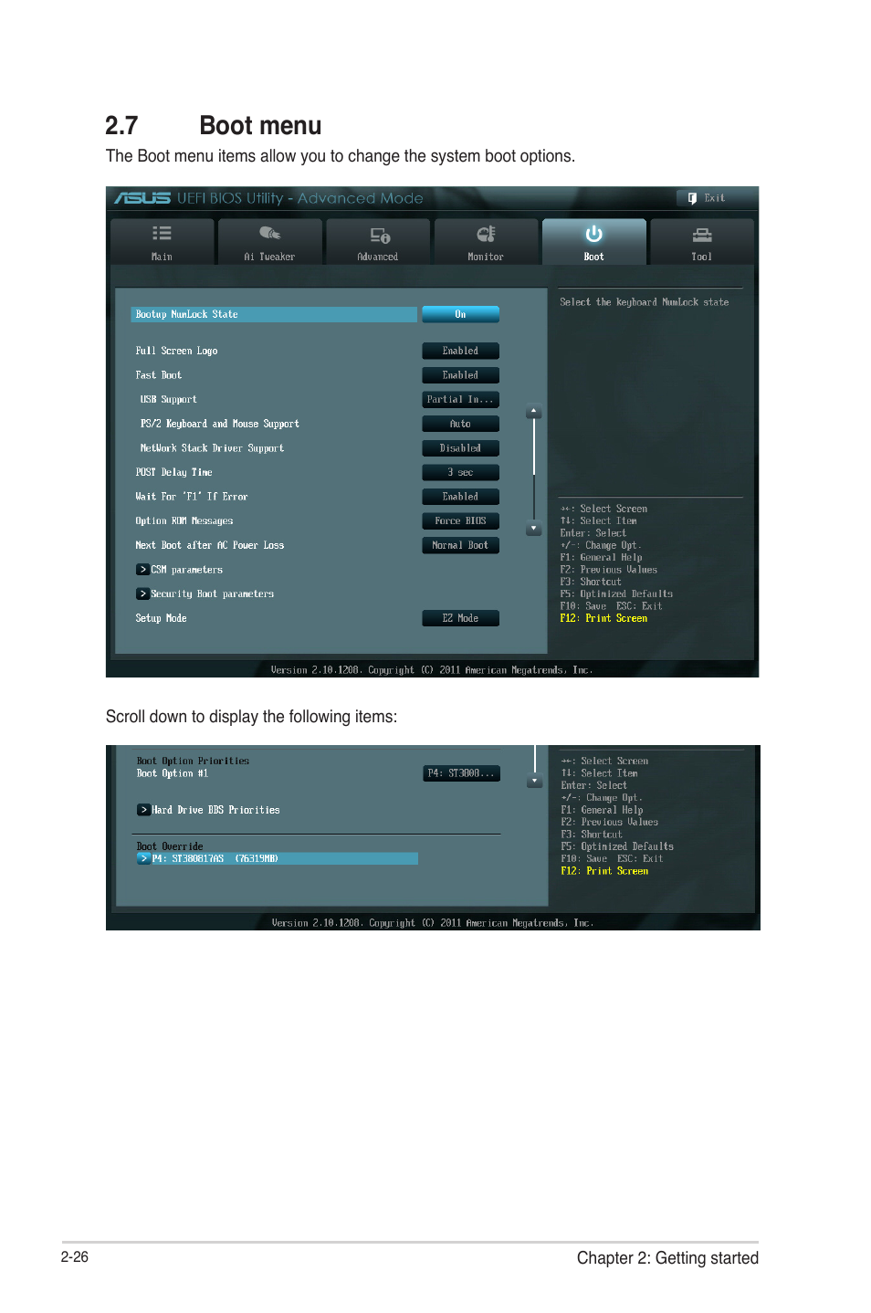 7 boot menu, 7 boot menu -26 | Asus F2A55-M User Manual | Page 72 / 84