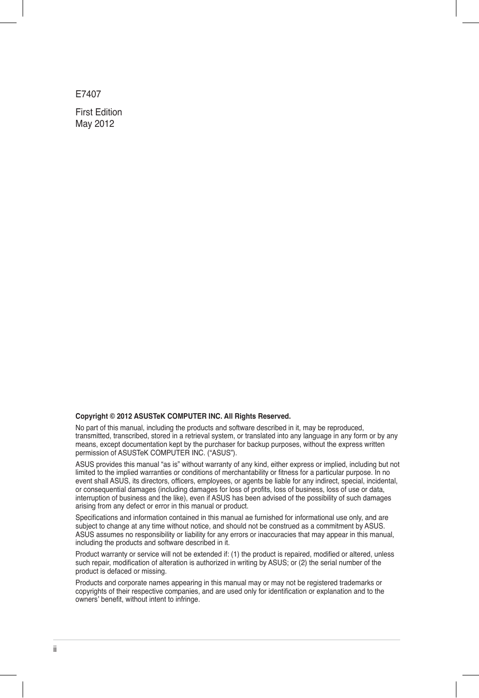 Asus ESC500 G2 User Manual | Page 2 / 140