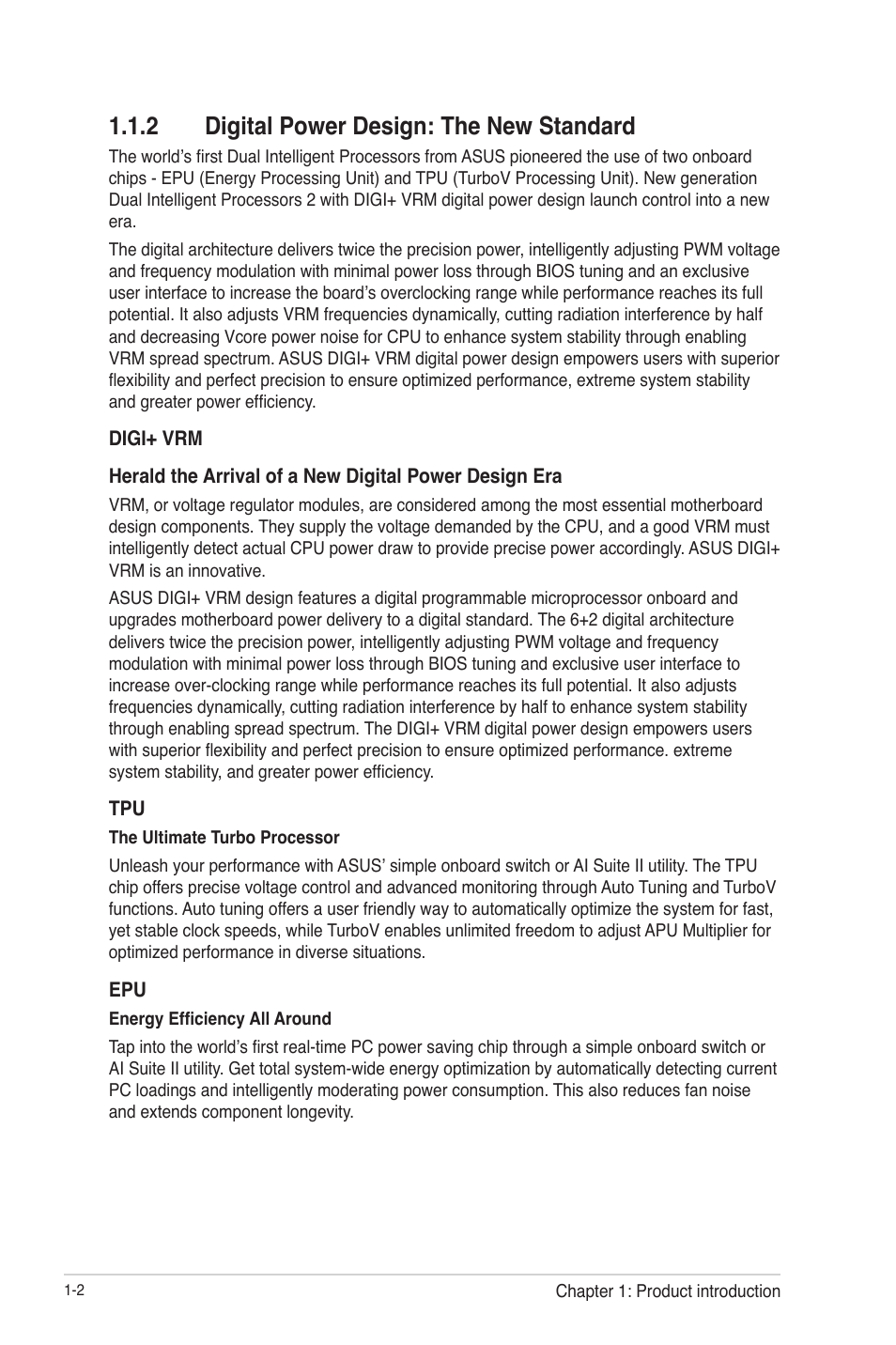 2 digital power design: the new standard, Digital power design: the new standard -2 | Asus F1A75-M PRO R2.0 User Manual | Page 14 / 78