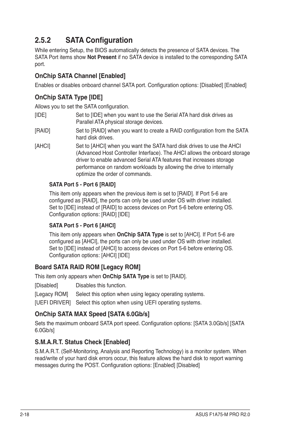 2 sata configuration, Sata configuration -18 | Asus F1A75-M PRO R2.0 User Manual | Page 64 / 78