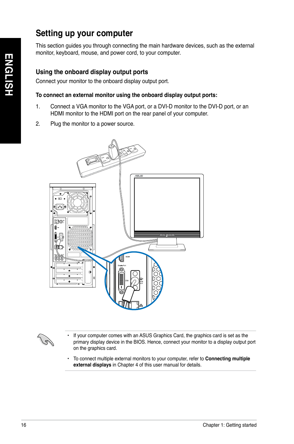 Setting up your computer, En gl is h en gl is h en gl is h en gl is h | Asus M70AD User Manual | Page 16 / 59