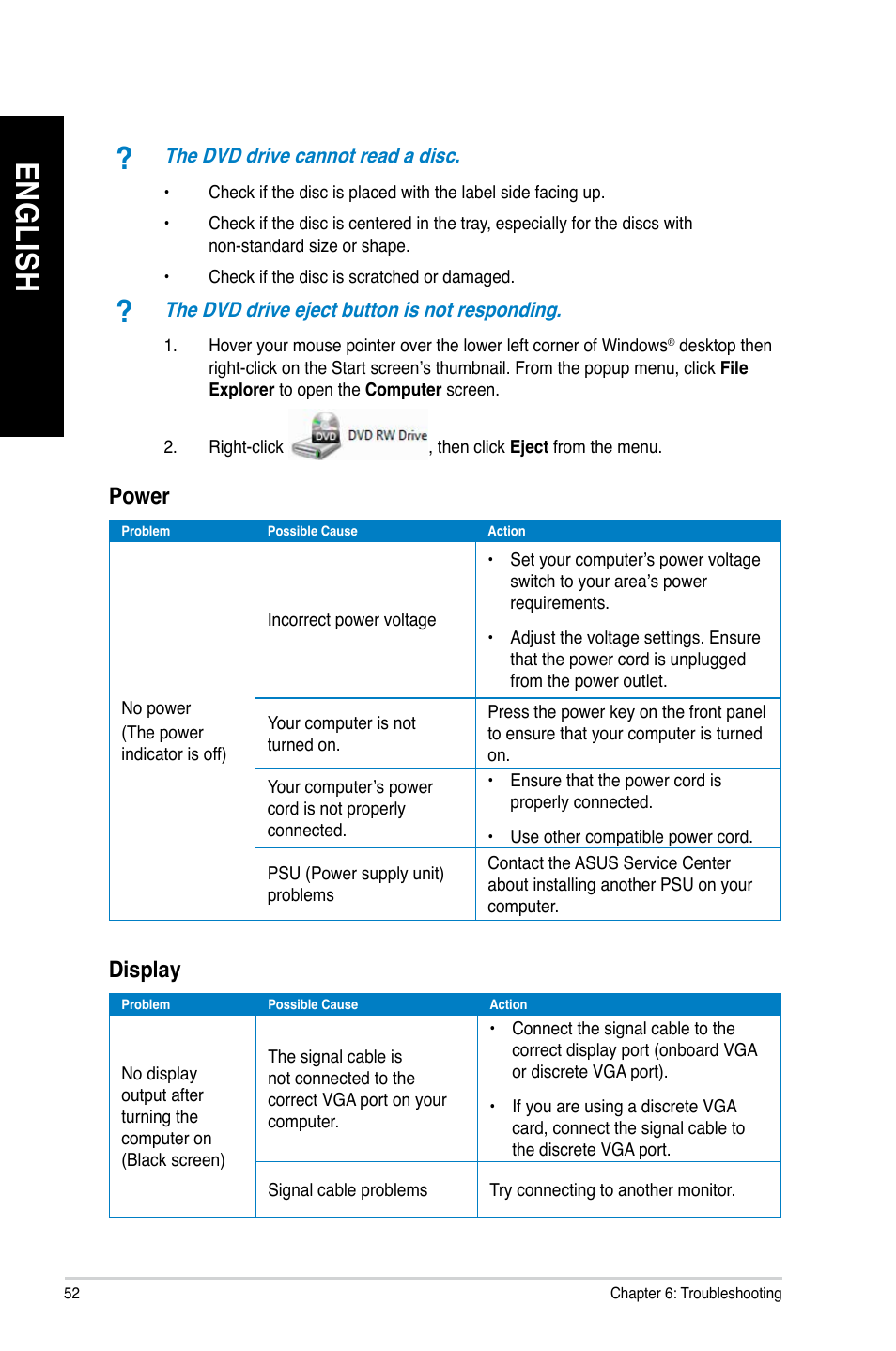 En gl is h en gl is h en gl is h en gl is h | Asus M70AD User Manual | Page 52 / 59