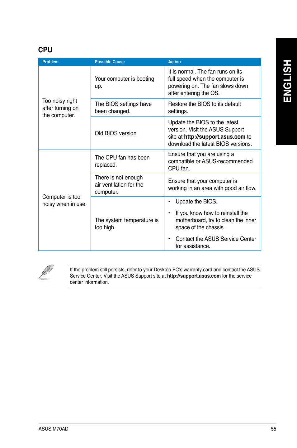 En gl is h en gl is h | Asus M70AD User Manual | Page 55 / 59