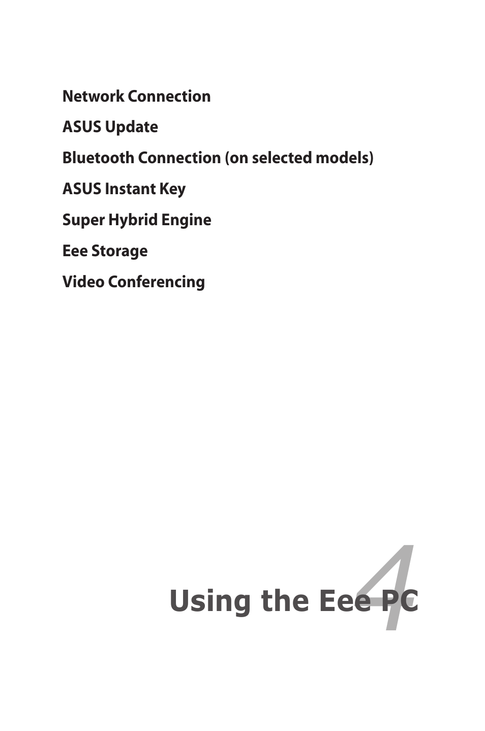 Asus Eee PC 1000HE User Manual | Page 45 / 86