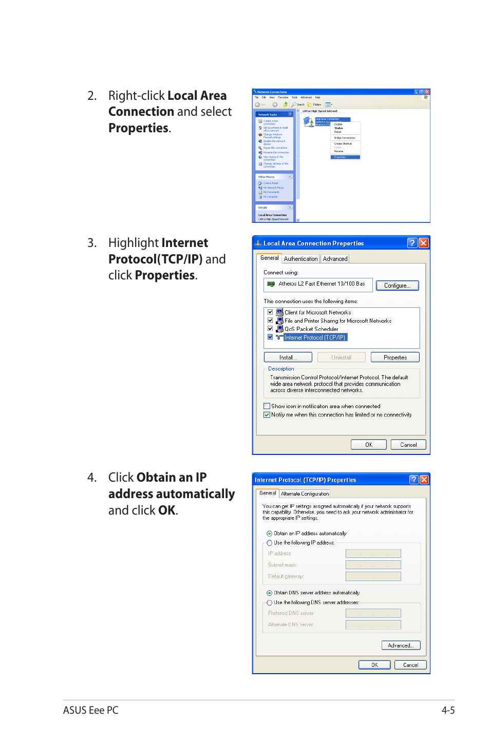 Asus Eee PC 1000HE User Manual | Page 49 / 86