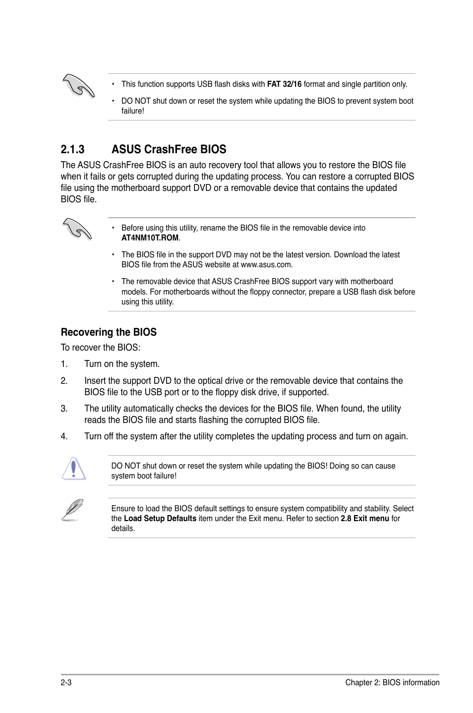 3 asus crashfree bios, Asus crashfree bios -3 | Asus AT4NM10T-I User Manual | Page 30 / 44