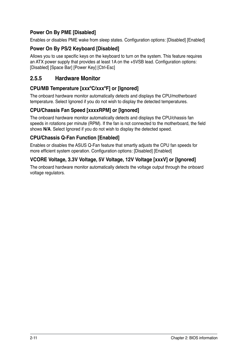 5 hardware monitor, Hardware monitor -11 | Asus AT4NM10T-I User Manual | Page 38 / 44