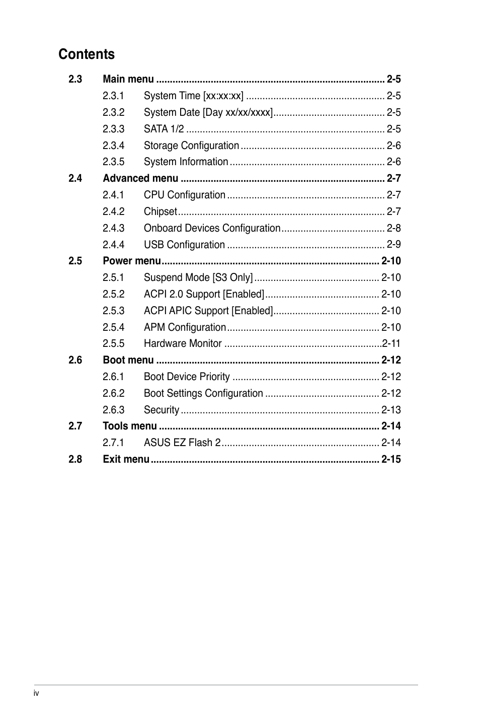 Asus AT4NM10T-I User Manual | Page 4 / 44