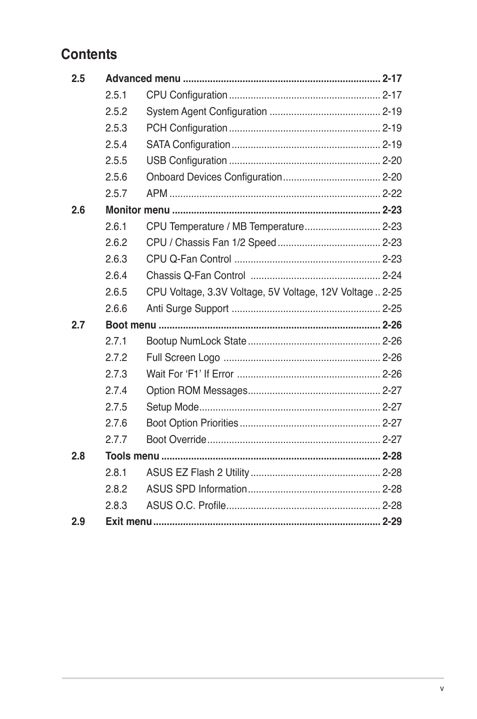 Asus P8H61 EVO User Manual | Page 5 / 76