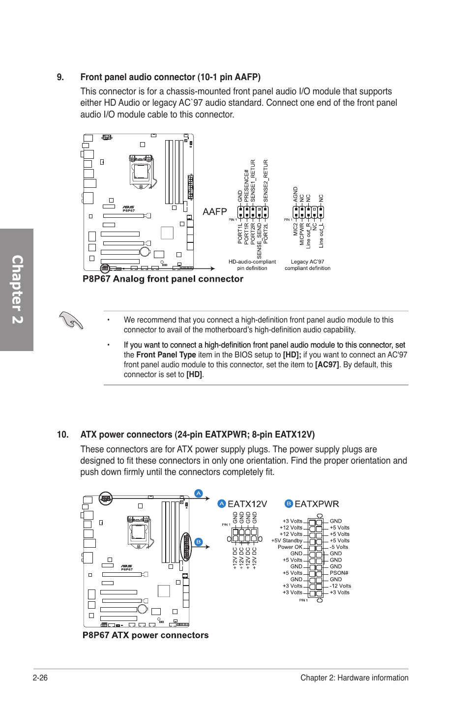 Chapter 2 | Asus P8P67 User Manual | Page 42 / 134