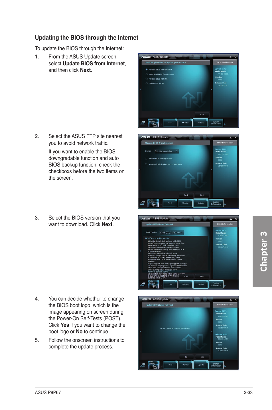 Chapter 3 | Asus P8P67 User Manual | Page 95 / 134