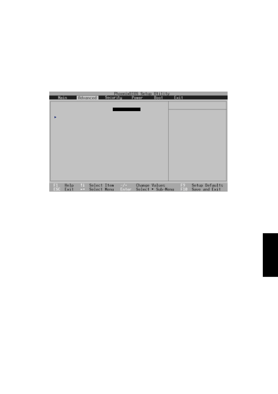 Advanced, Advanced menu details, Large disk access mode: [normal | Display expansion: [enabled | Asus L7 User Manual | Page 67 / 86