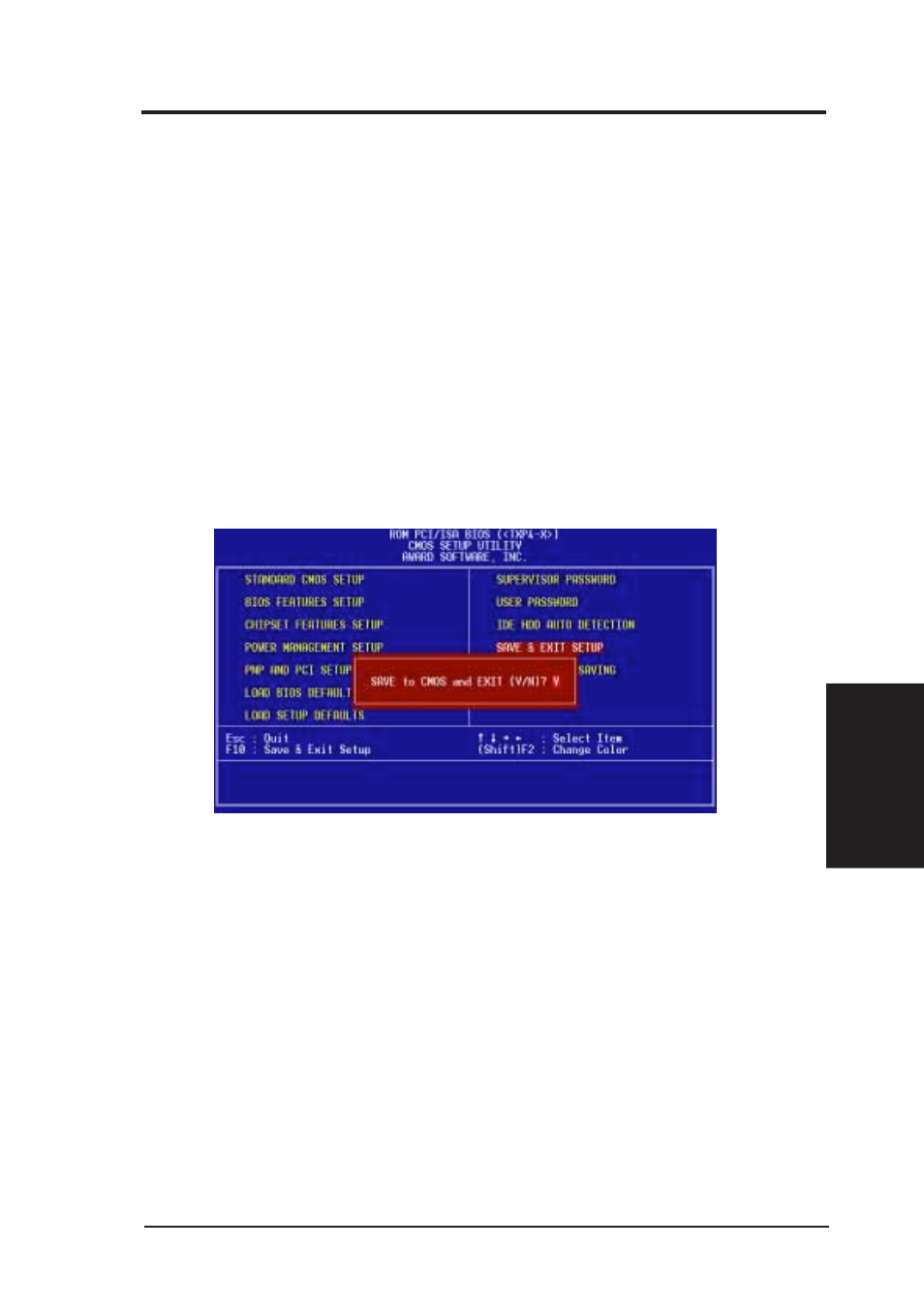 Iv. bios software, Save & exit setup, Exit without saving | Asus TXP4-X User Manual | Page 55 / 62