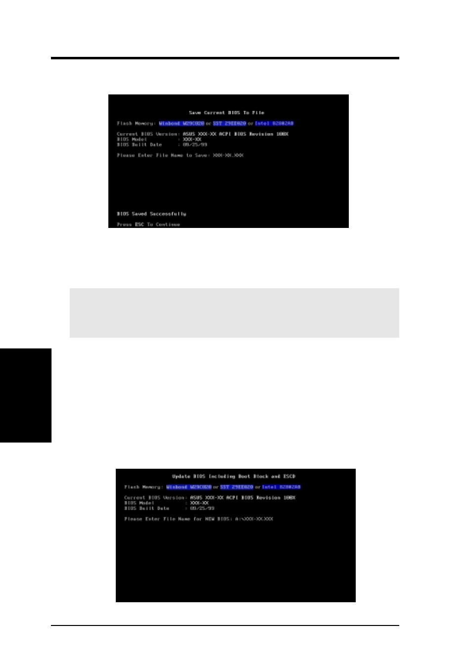 Bios setup, 2 updating bios procedures | Asus P4T-EM User Manual | Page 44 / 96