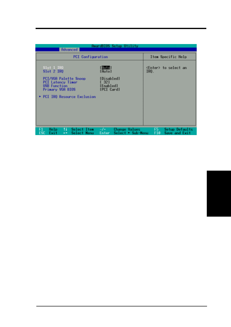 Bios setup, 3 pci configuration | Asus P4T-EM User Manual | Page 63 / 96