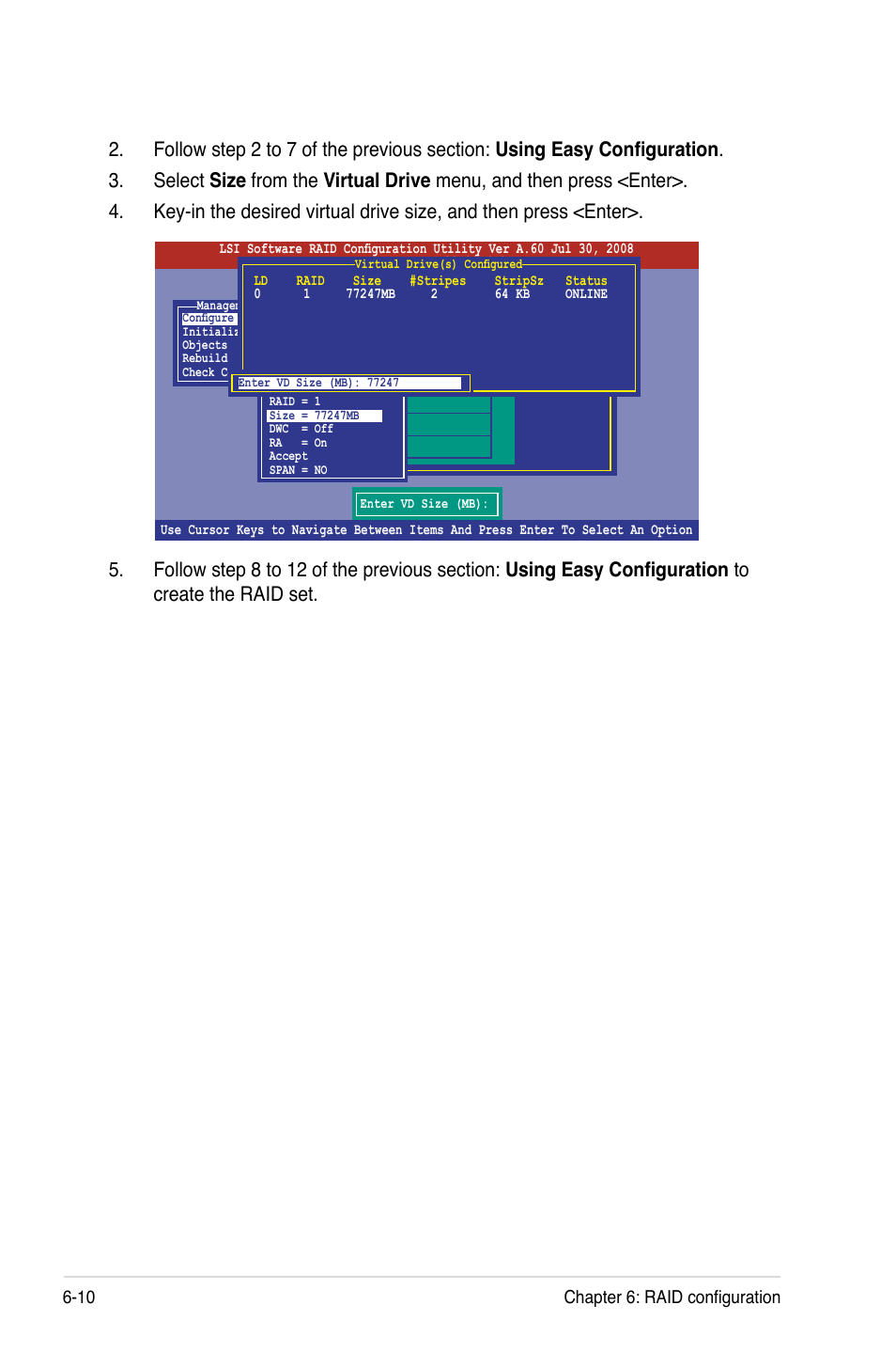 10 chapter 6: raid configuration | Asus RS520-E6/RS8 User Manual | Page 104 / 146