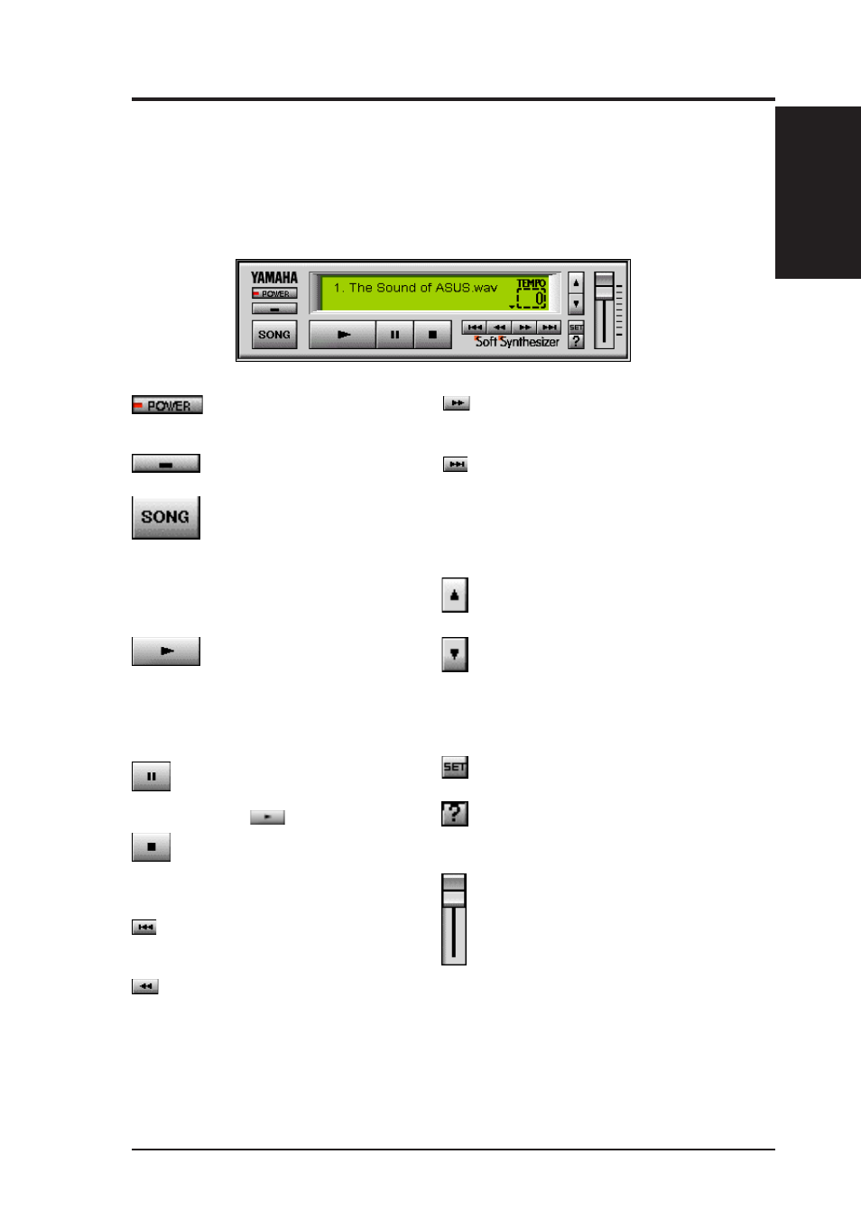 Software reference, 3 using yamaha xgstudio player, 1 yamaha xgstudio player control panel | Asus MES-N User Manual | Page 93 / 104