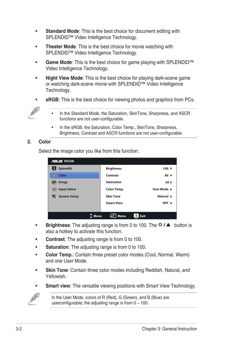 Asus VH238T User Manual | Page 13 / 19