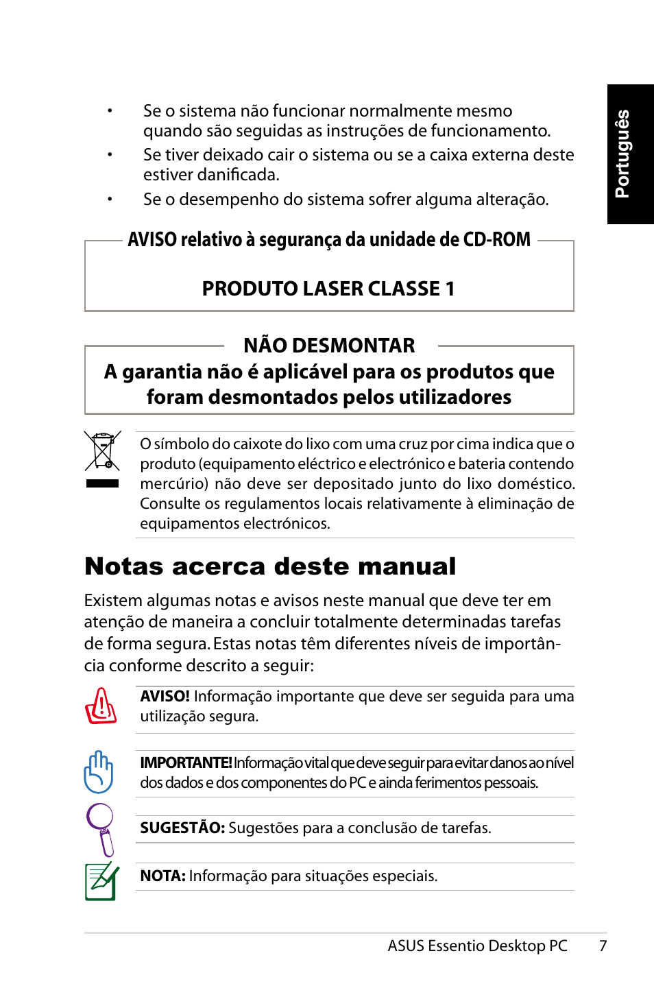 Notas acerca deste manual | Asus CT1410 User Manual | Page 129 / 202