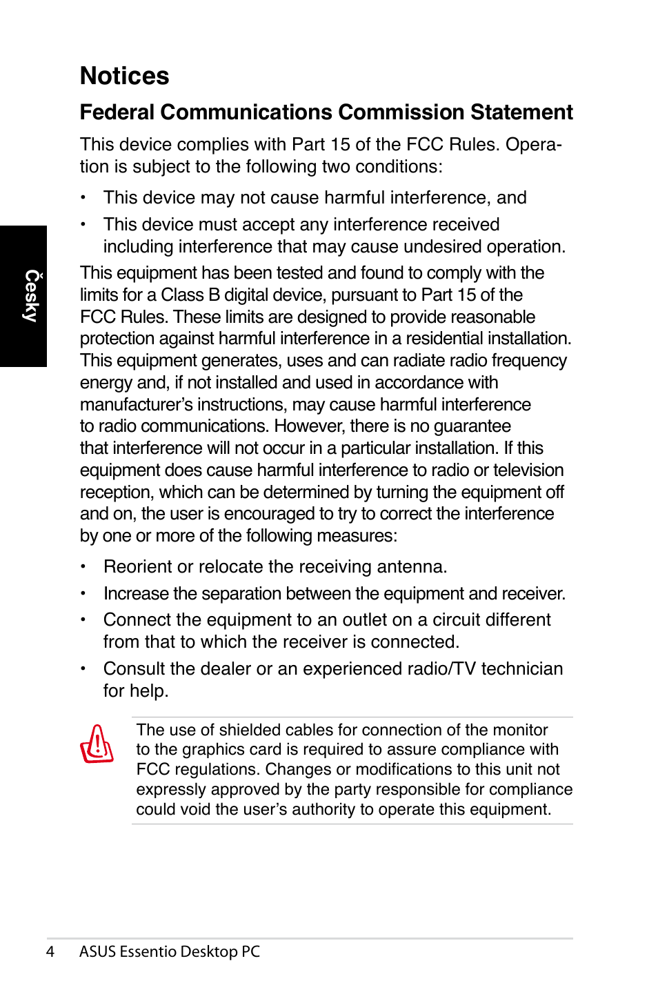 Notices, Federal communications commission statement | Asus CT1410 User Manual | Page 146 / 202