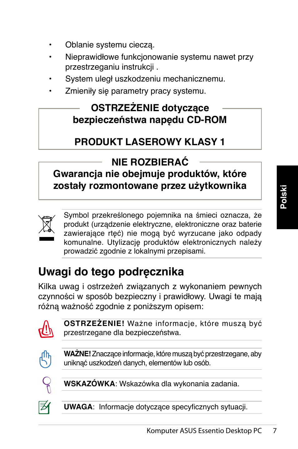 Uwagi do tego podręcznika | Asus CT1410 User Manual | Page 169 / 202