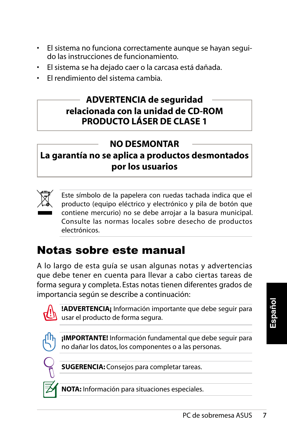 Notas sobre este manual | Asus CT1410 User Manual | Page 89 / 202