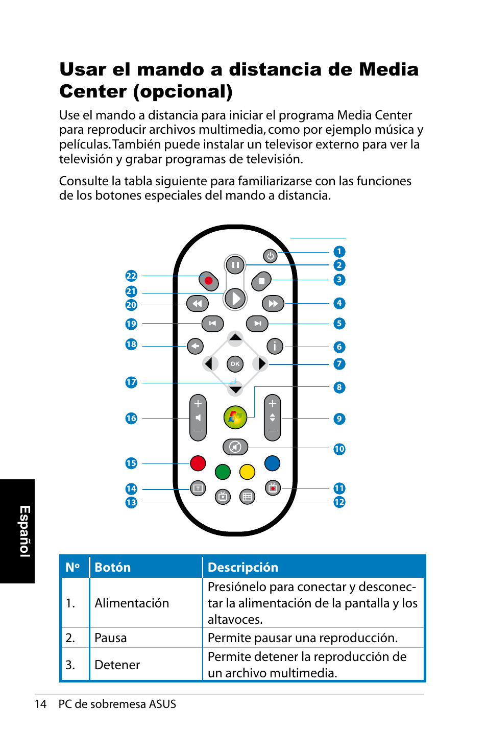 Español | Asus CT1410 User Manual | Page 96 / 202