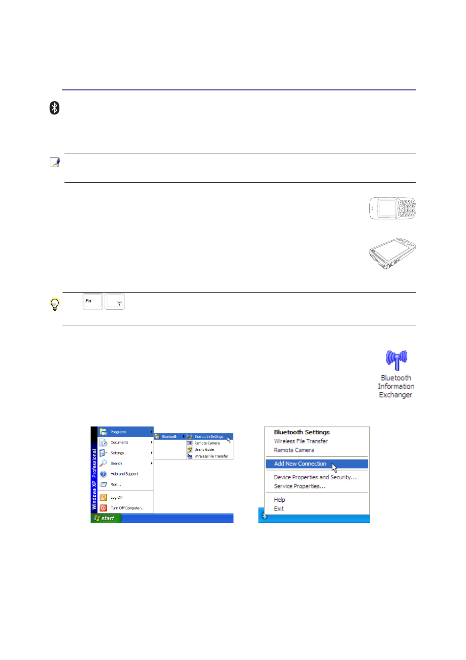 Bluetooth wireless connection (on selected models), Pairing with bluetooth-enabled devices | Asus U5A User Manual | Page 45 / 74