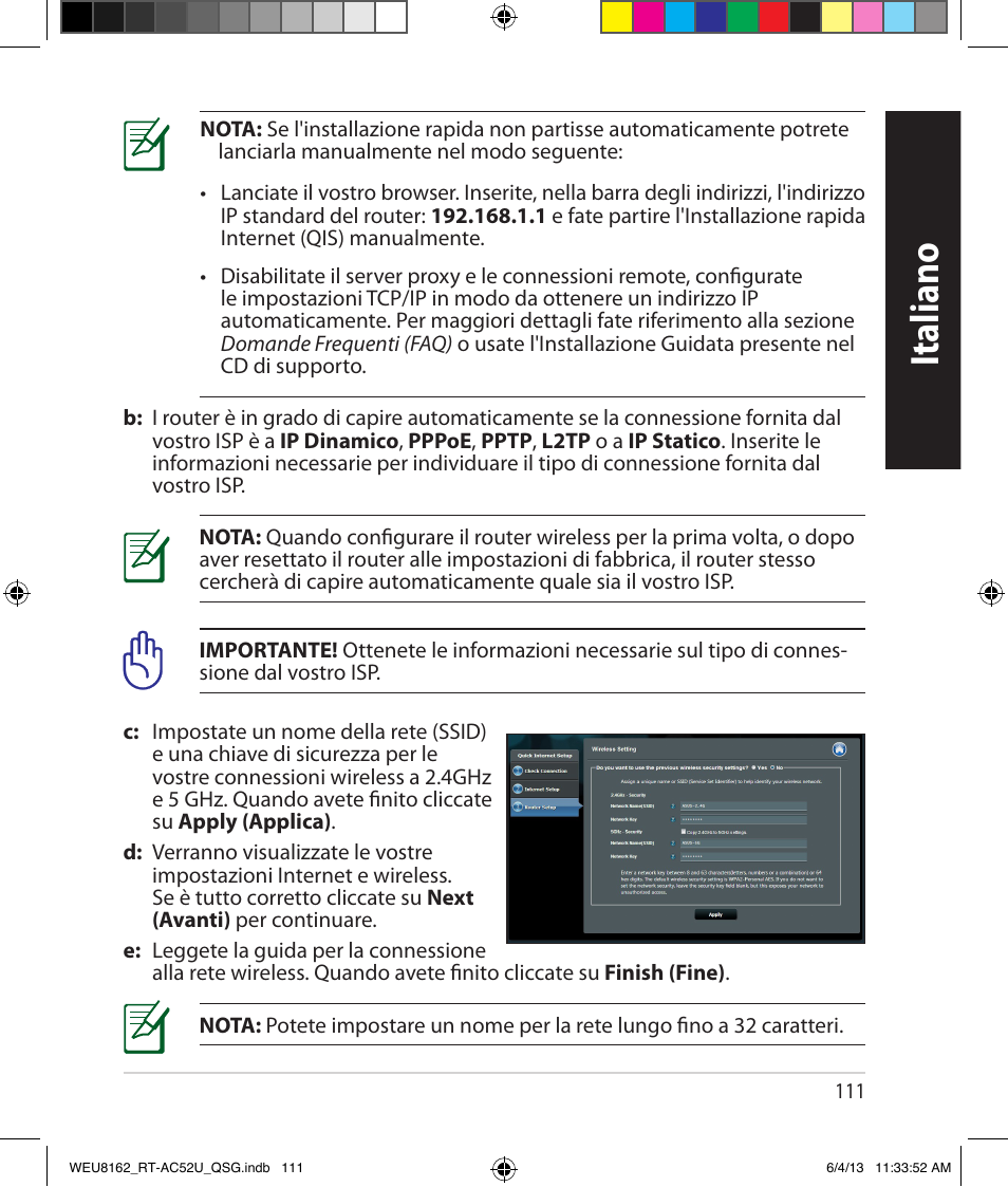 Italiano | Asus RT-AC52U User Manual | Page 108 / 178