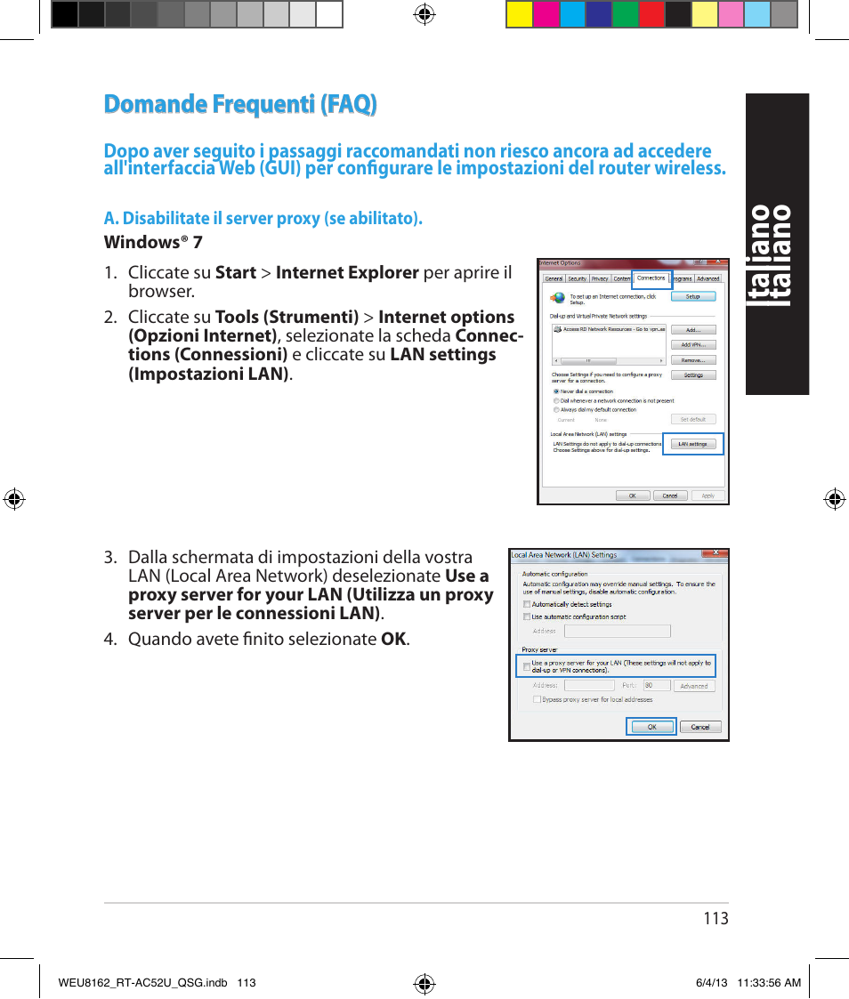 Italiano, Domande frequenti (faq) | Asus RT-AC52U User Manual | Page 110 / 178