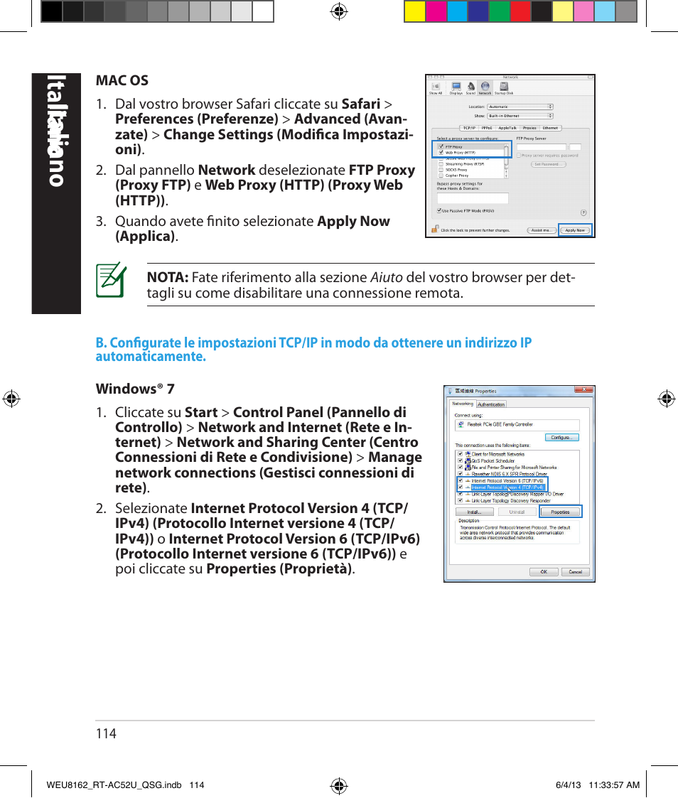 Italiano | Asus RT-AC52U User Manual | Page 111 / 178