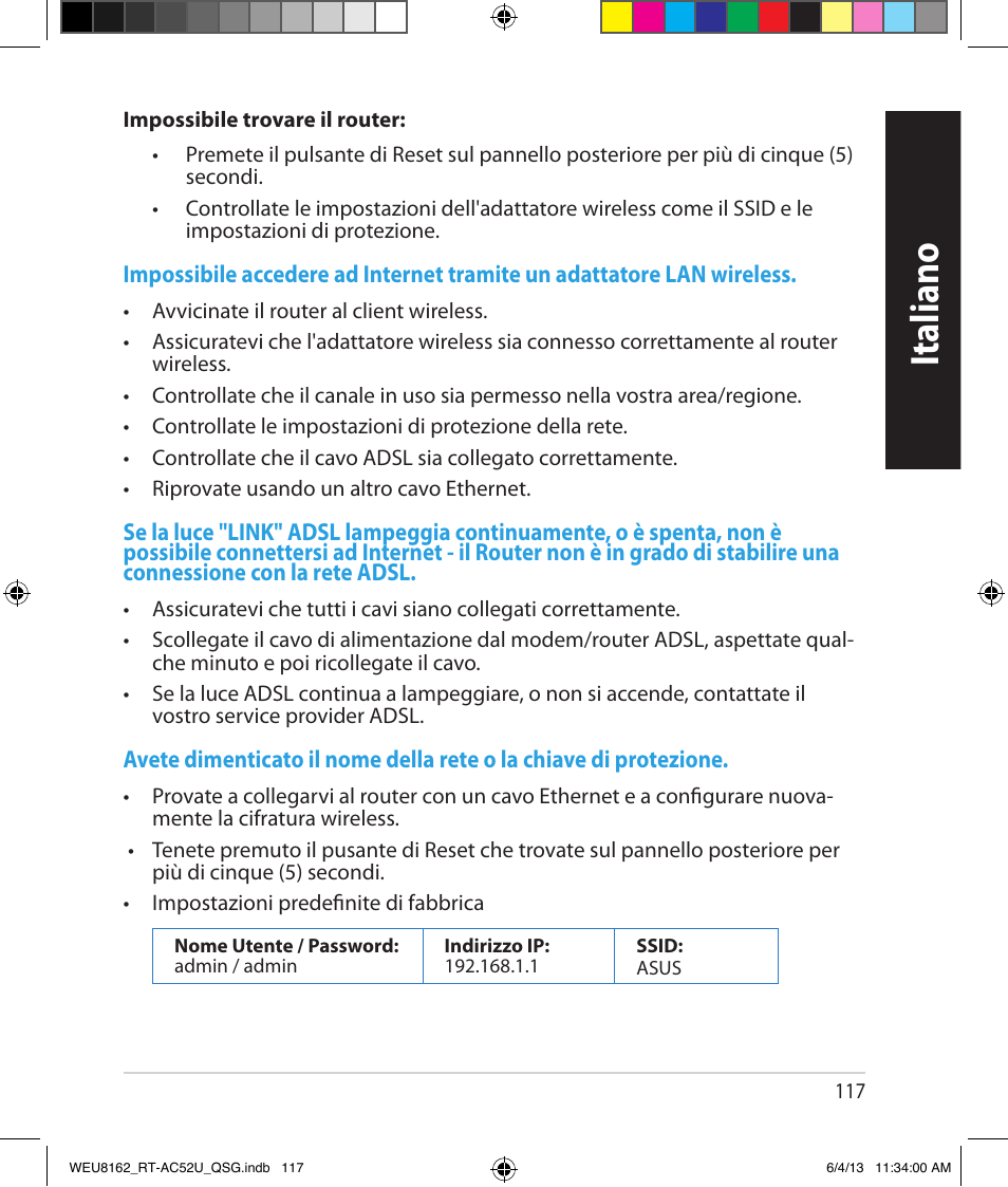 Italiano | Asus RT-AC52U User Manual | Page 114 / 178