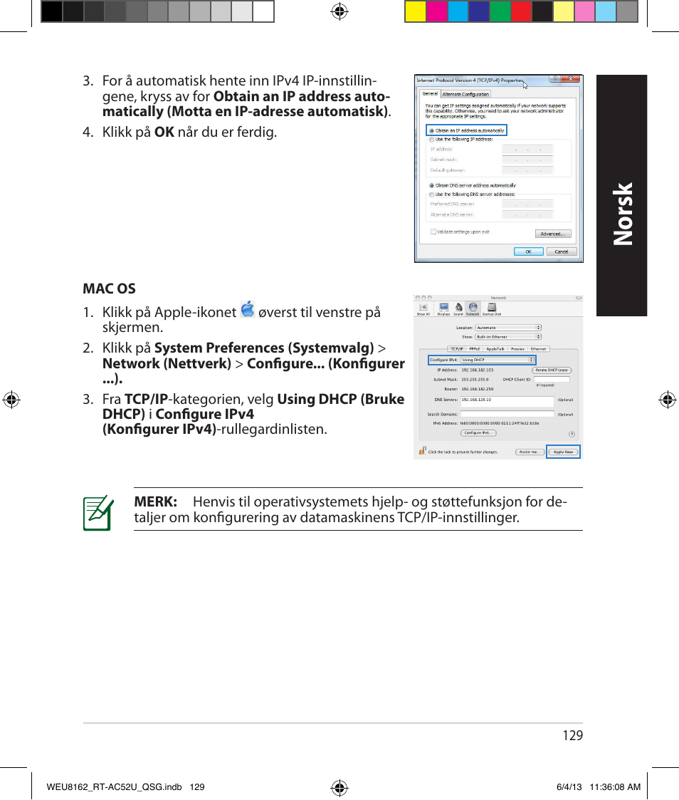 Norsk | Asus RT-AC52U User Manual | Page 126 / 178