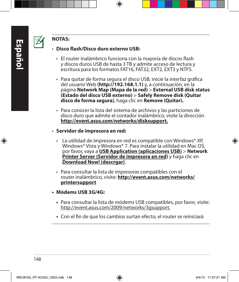 Español | Asus RT-AC52U User Manual | Page 145 / 178