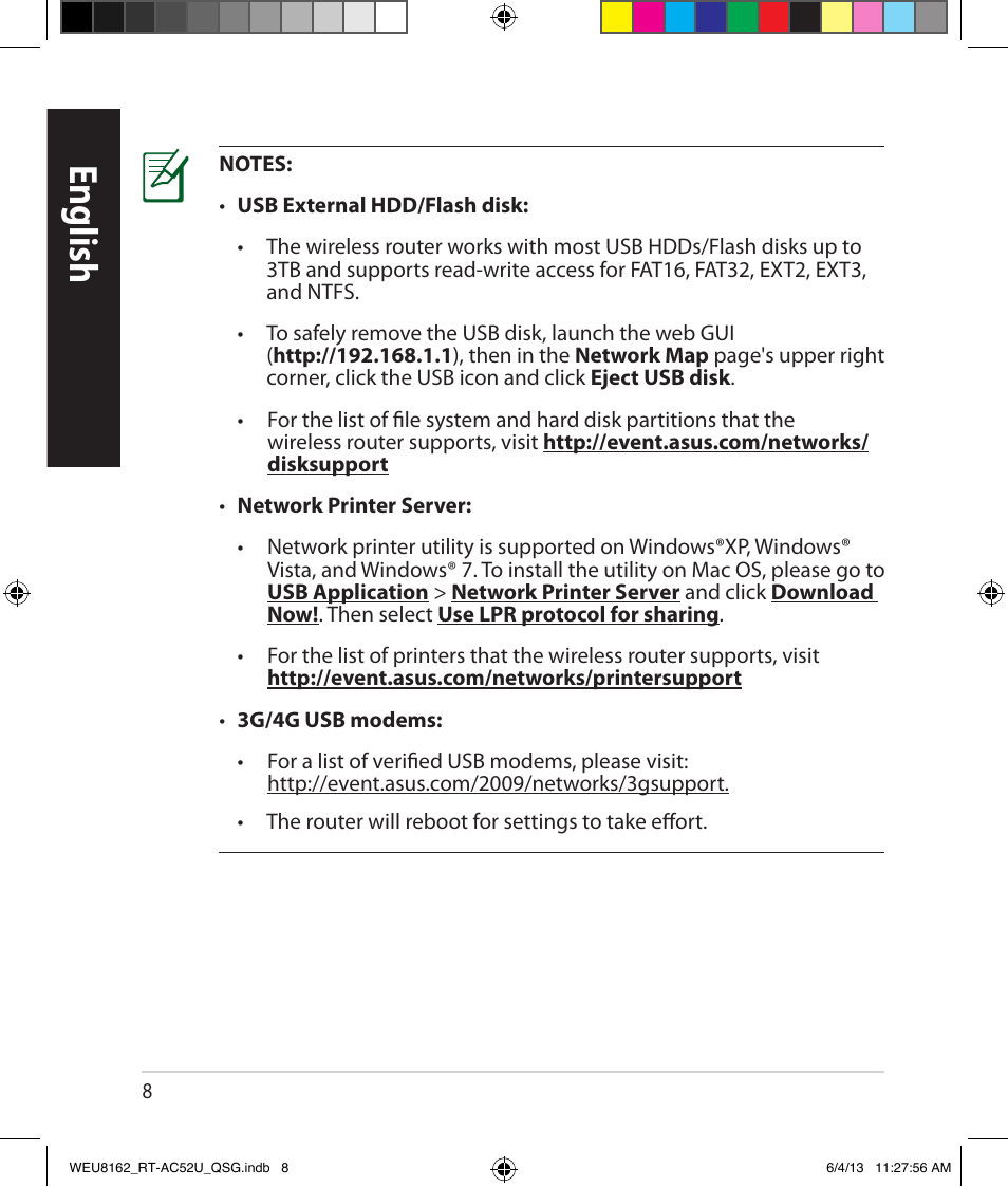 English | Asus RT-AC52U User Manual | Page 5 / 178