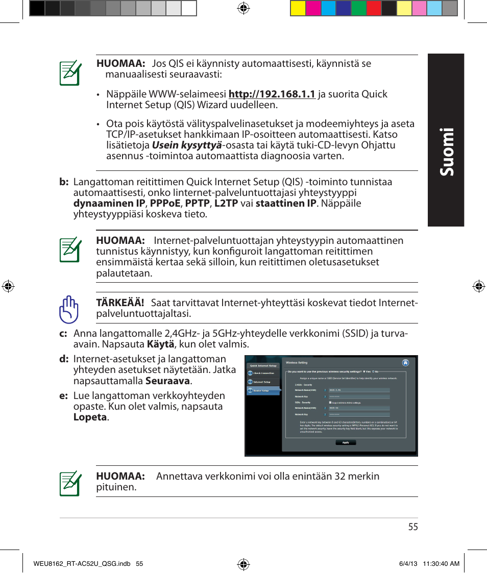 Suomi | Asus RT-AC52U User Manual | Page 52 / 178