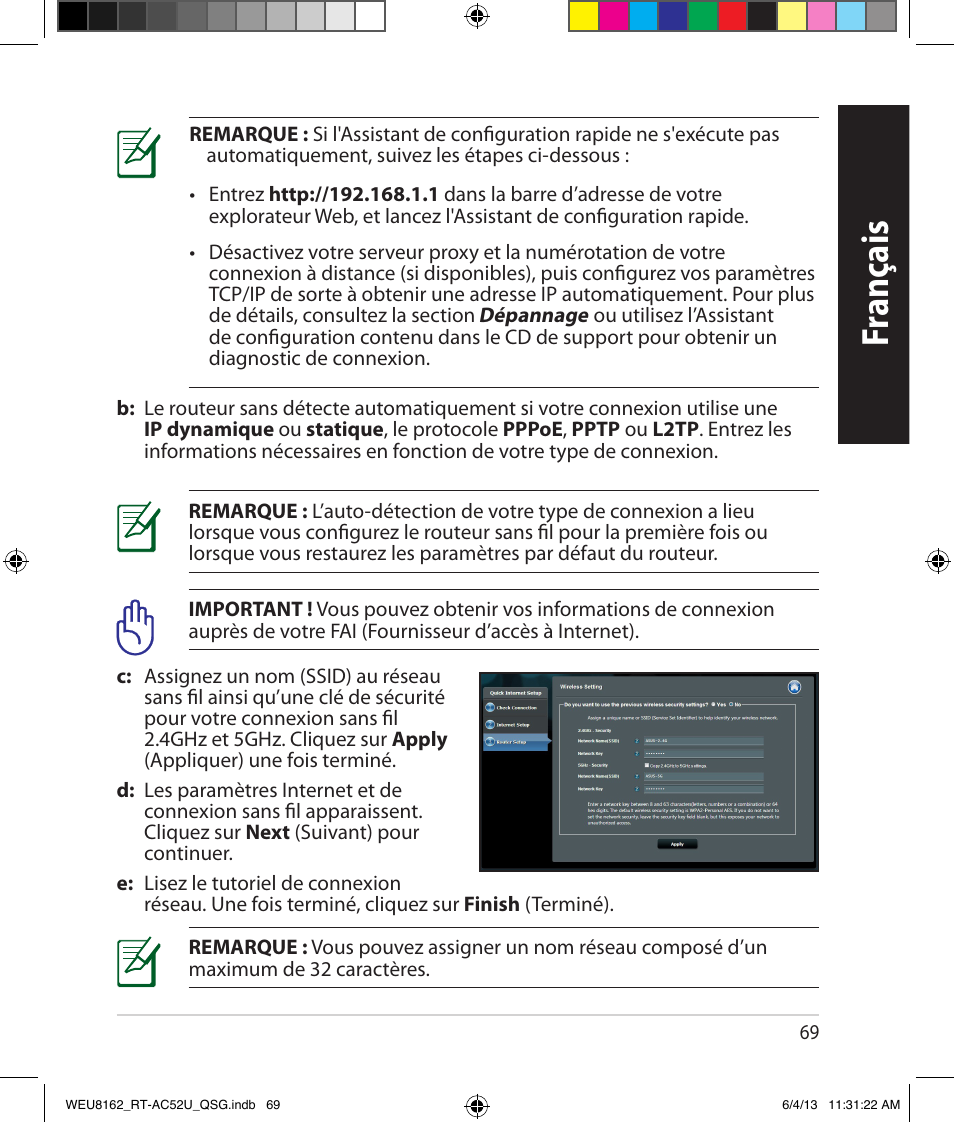 Fr anç ais | Asus RT-AC52U User Manual | Page 66 / 178