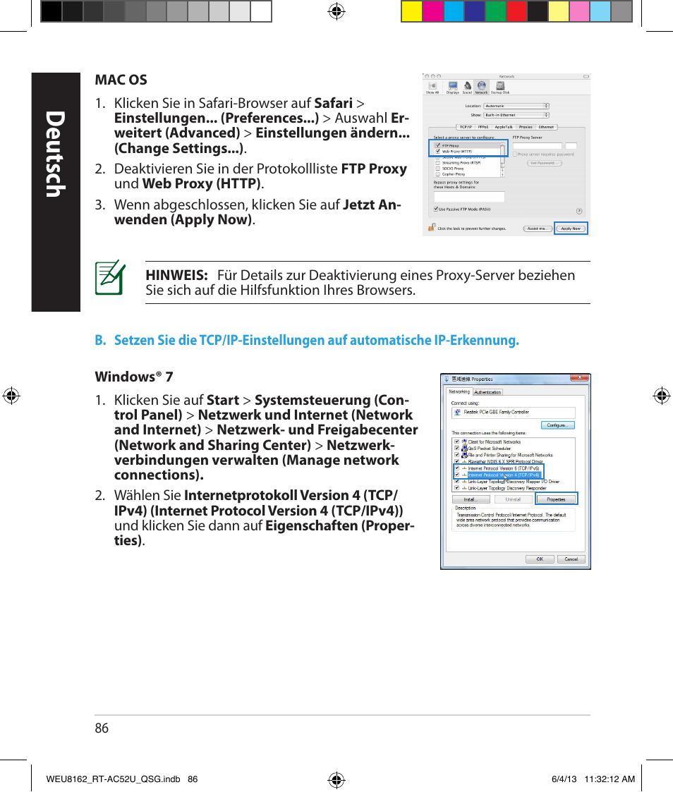 Deutsch | Asus RT-AC52U User Manual | Page 83 / 178