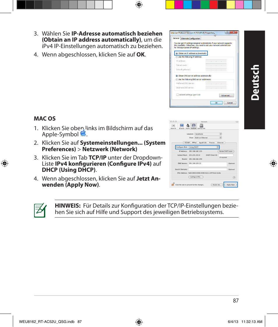 Deutsch | Asus RT-AC52U User Manual | Page 84 / 178