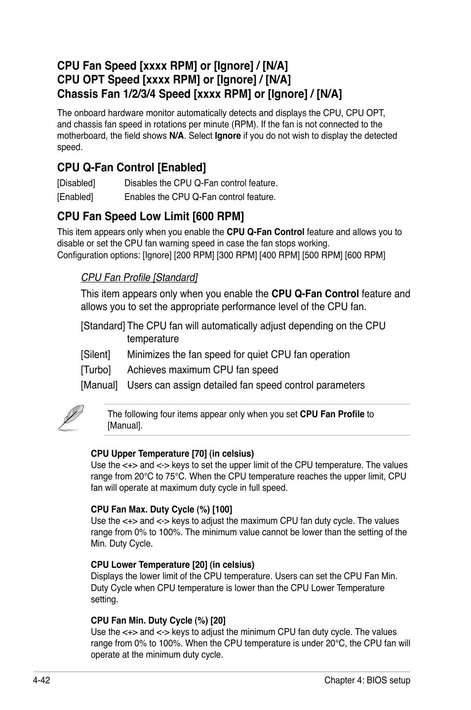 Cpu q-fan control [enabled, Cpu fan speed low limit [600 rpm | Asus ESC700 G2 User Manual | Page 116 / 166