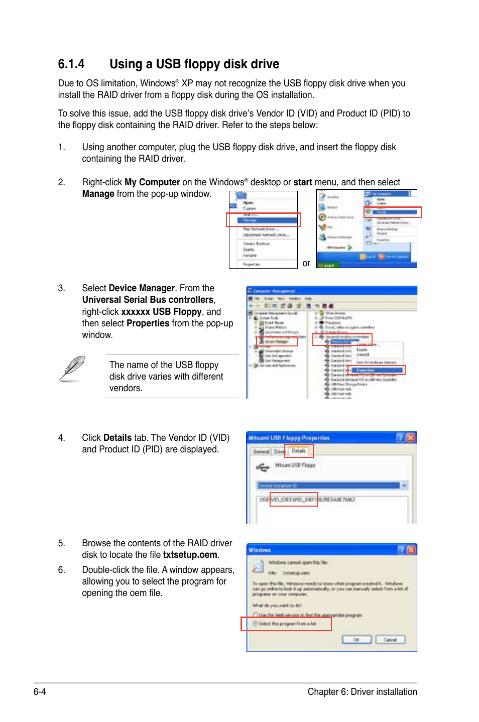 4 using a usb floppy disk drive | Asus ESC700 G2 User Manual | Page 140 / 166