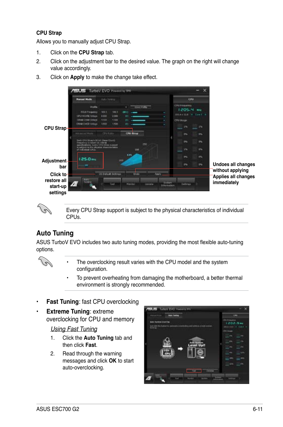 Auto tuning | Asus ESC700 G2 User Manual | Page 147 / 166