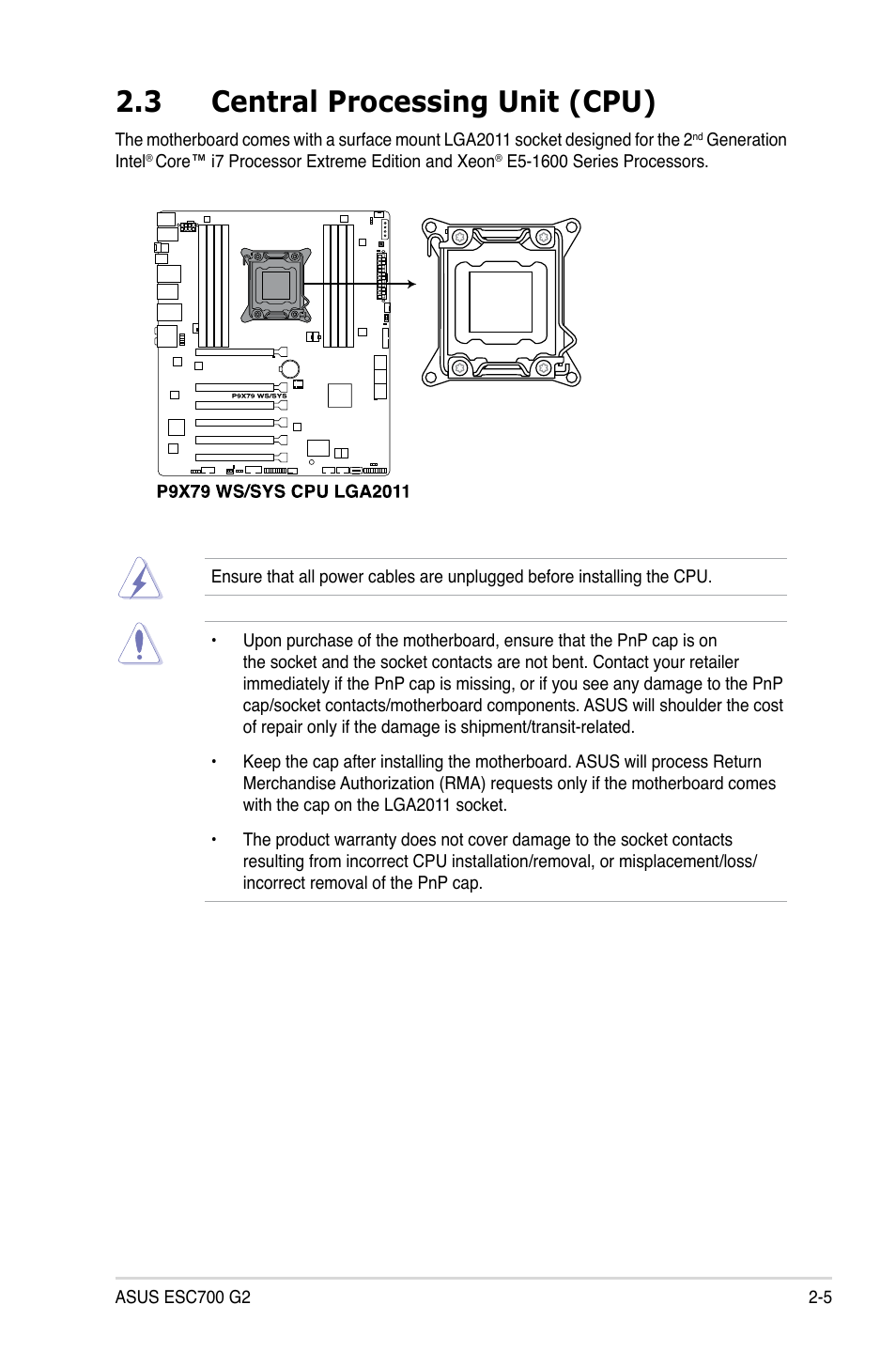 3 central processing unit (cpu) | Asus ESC700 G2 User Manual | Page 23 / 166